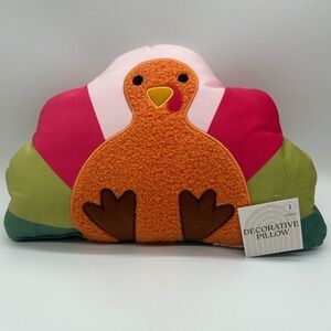 Charming Pink and Green Decorative Turkey Pillow